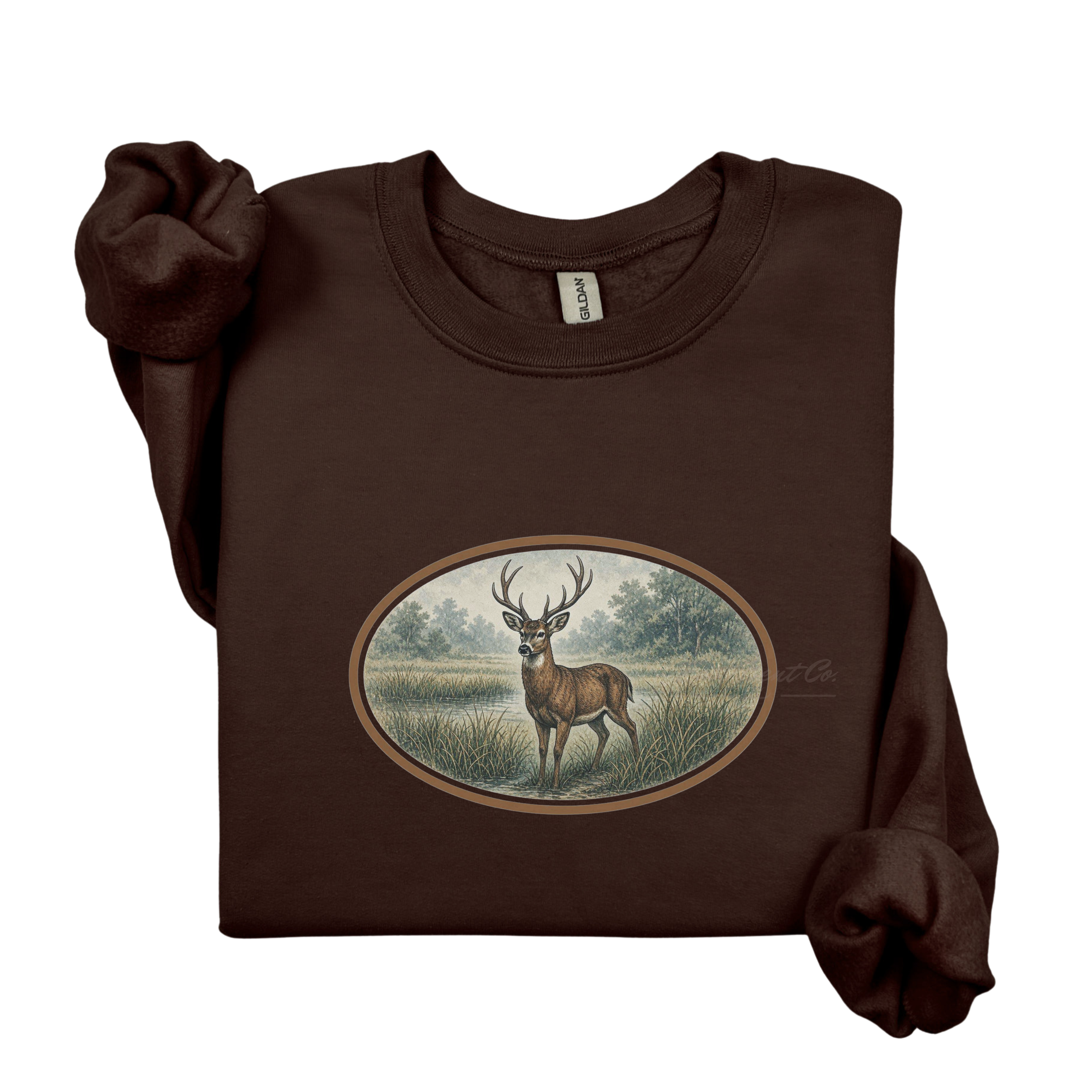 Vintage Deer Adult Crewneck Sweatshirt