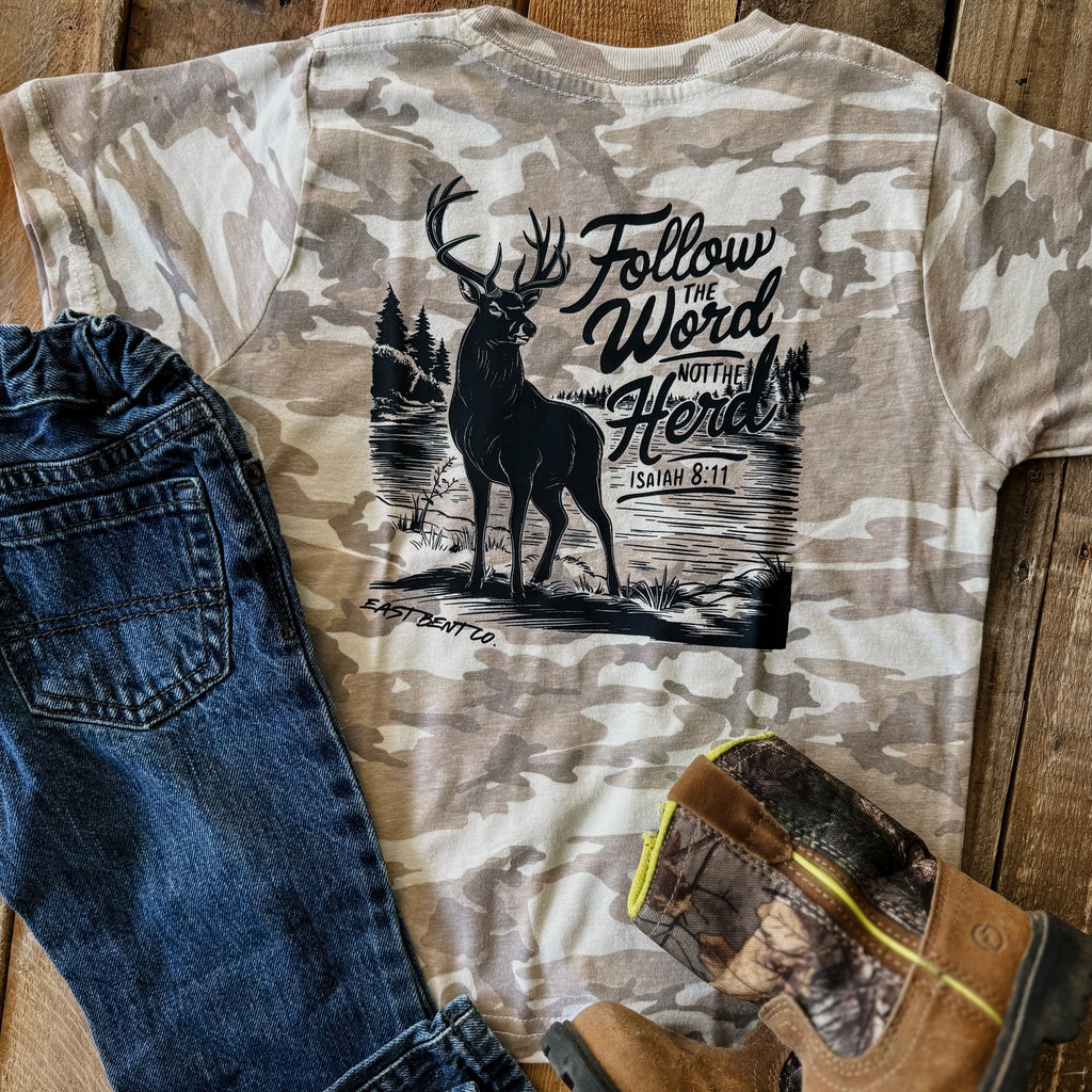 Follow the Word Not the Herd Kids Short Sleeve Shirt