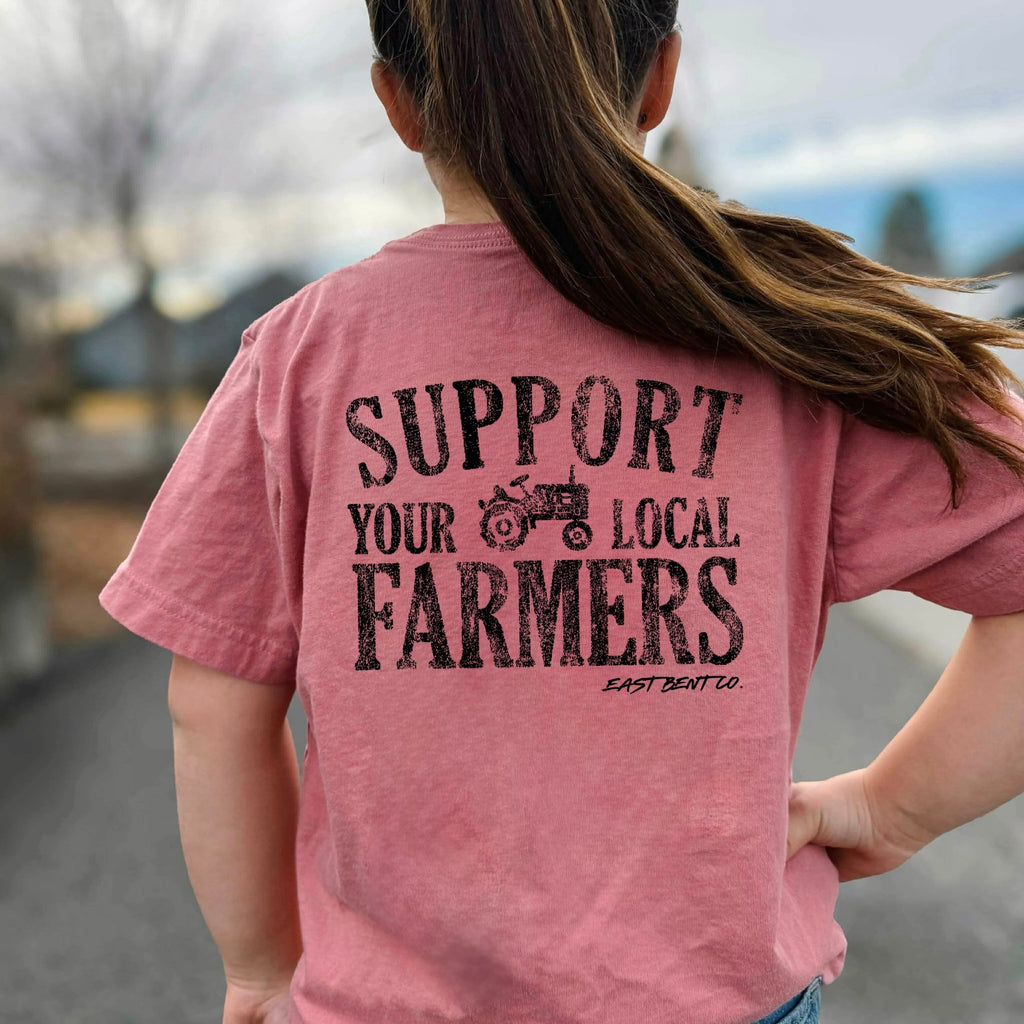 Support Your Local Farmers Girls Short Sleeve Shirt