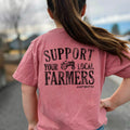 Support Your Local Farmers Girls Short Sleeve Shirt