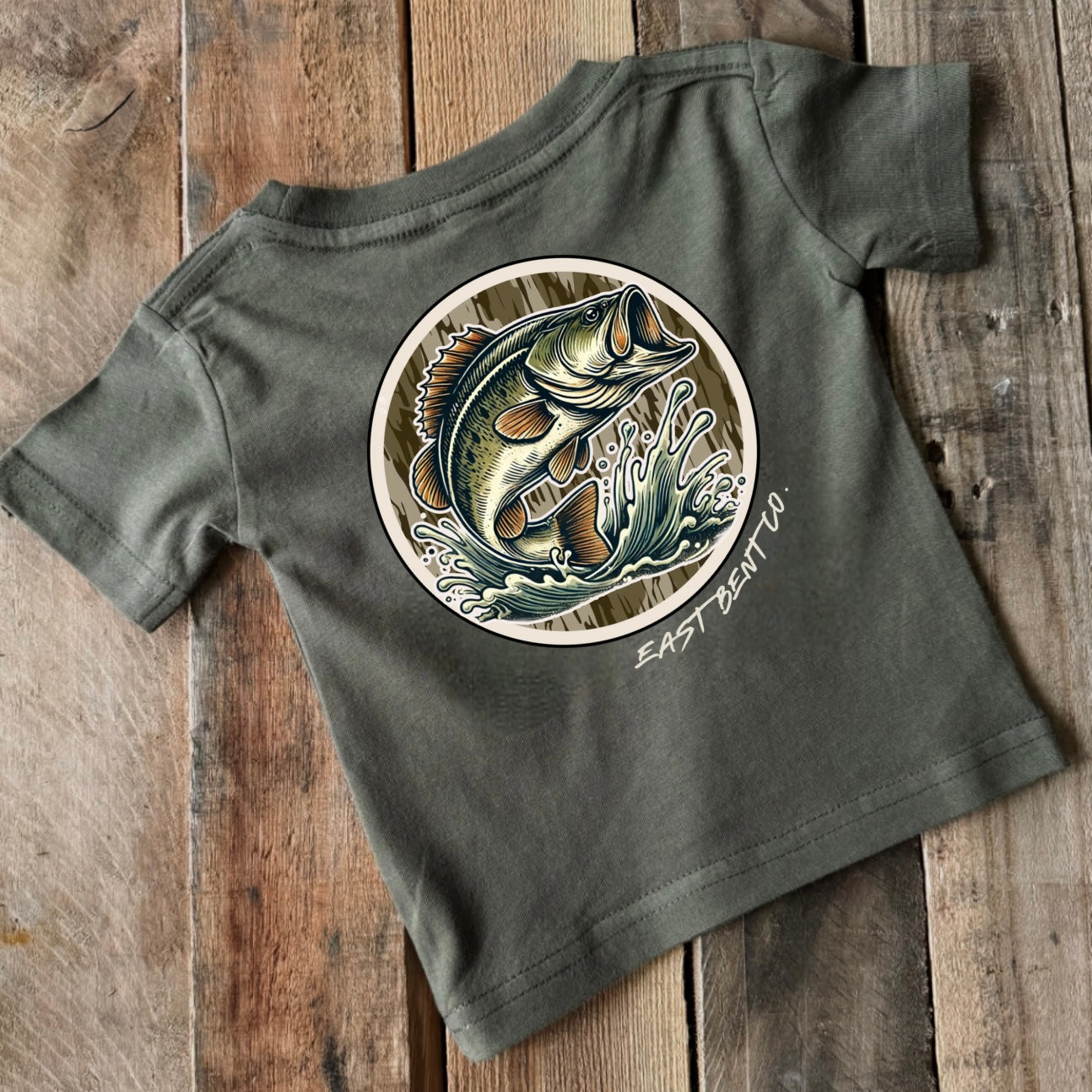 Camo Bass Circle Logo Short Sleeve Shirt