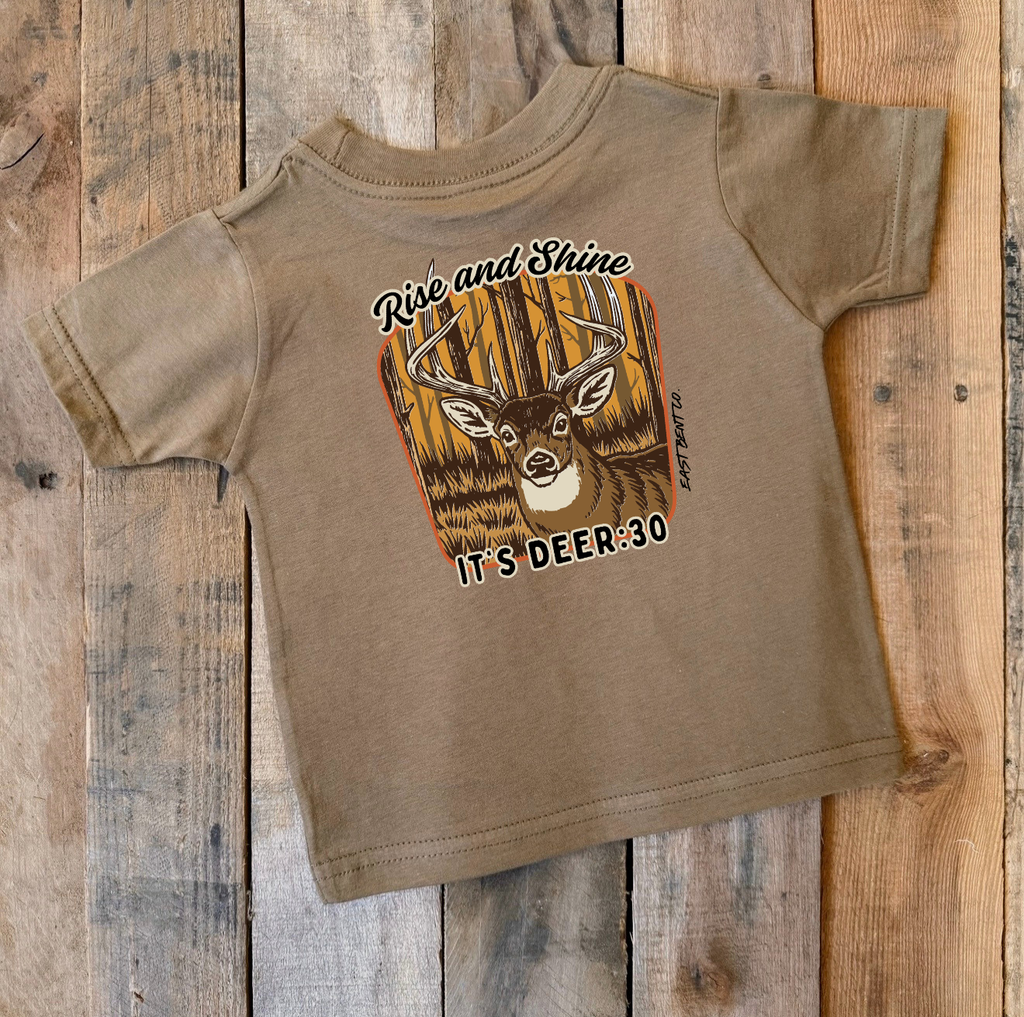 Rise And Shine It’s Deer:30 Kids Short Sleeve Shirt