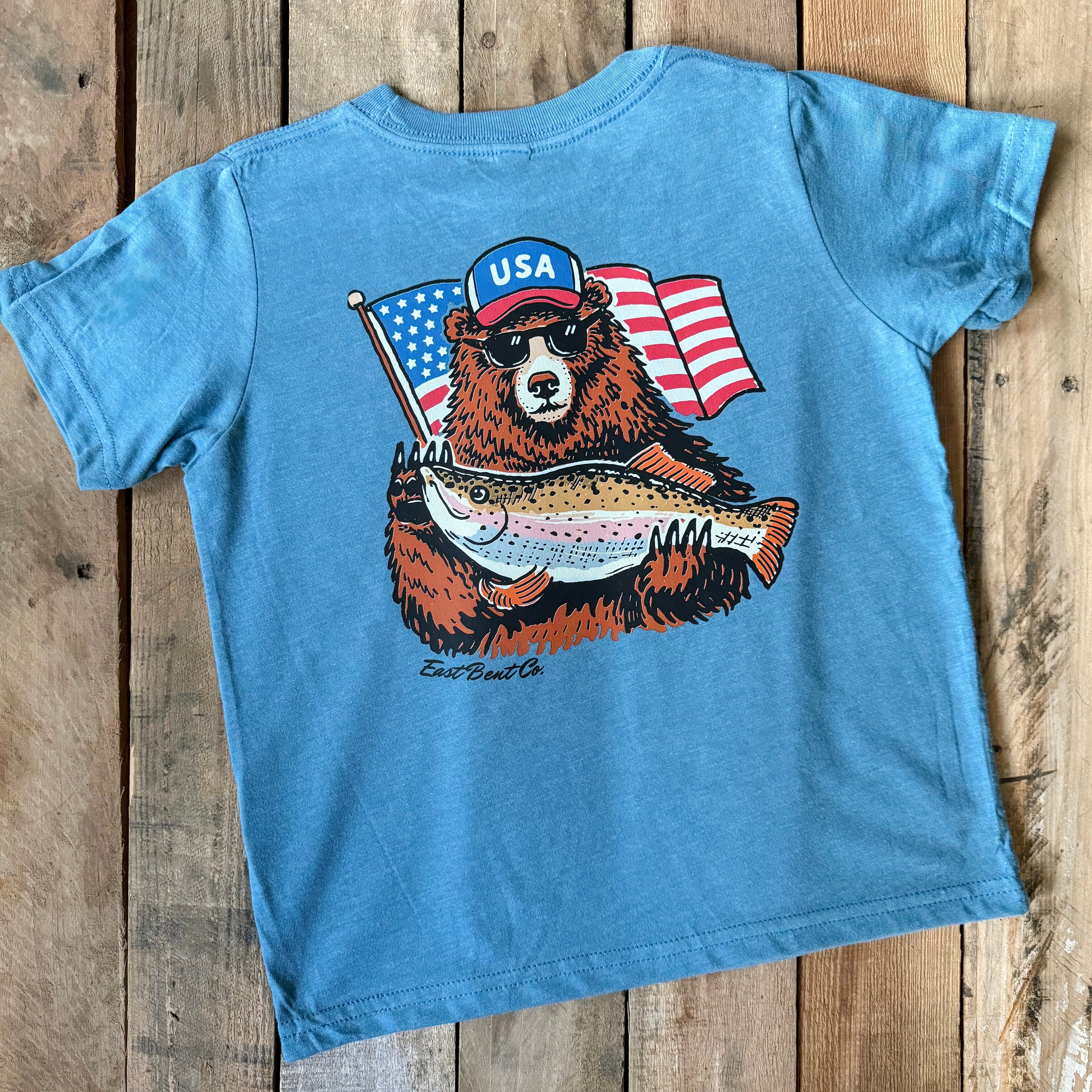Trout Fishin’ Bear Short Sleeve Shirt