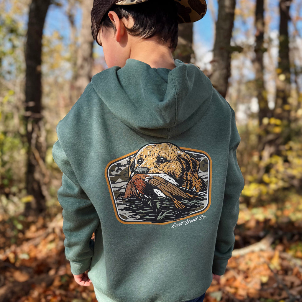 Camo Yellow Lab Duck Huntin’ Kids Hoodie