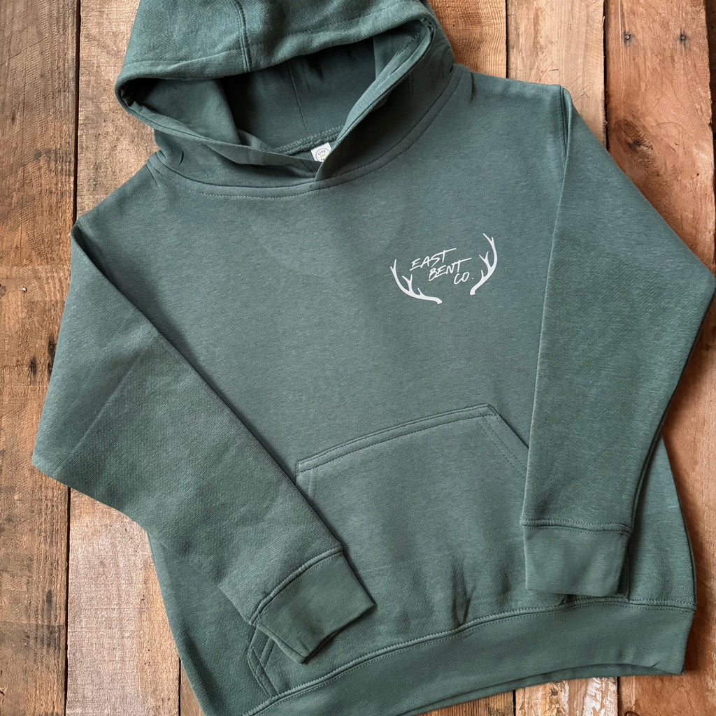 East Bent Co. Deer Stamp Kids Hoodie