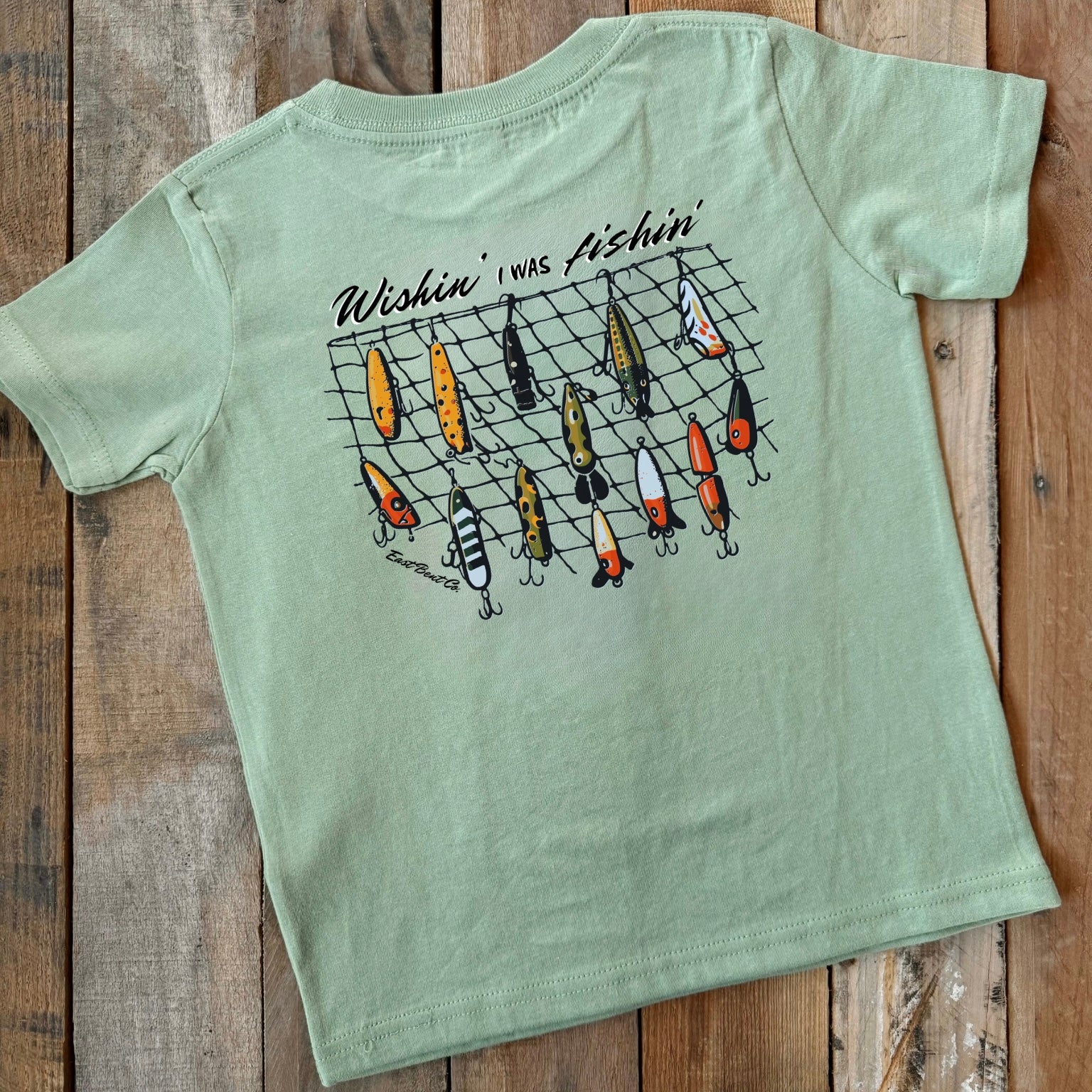 Wishin’ I Was Fishin’ Kids Short Sleeve Shirt