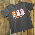 Spooky Season Girls Short Sleeve Shirt (Front Design)