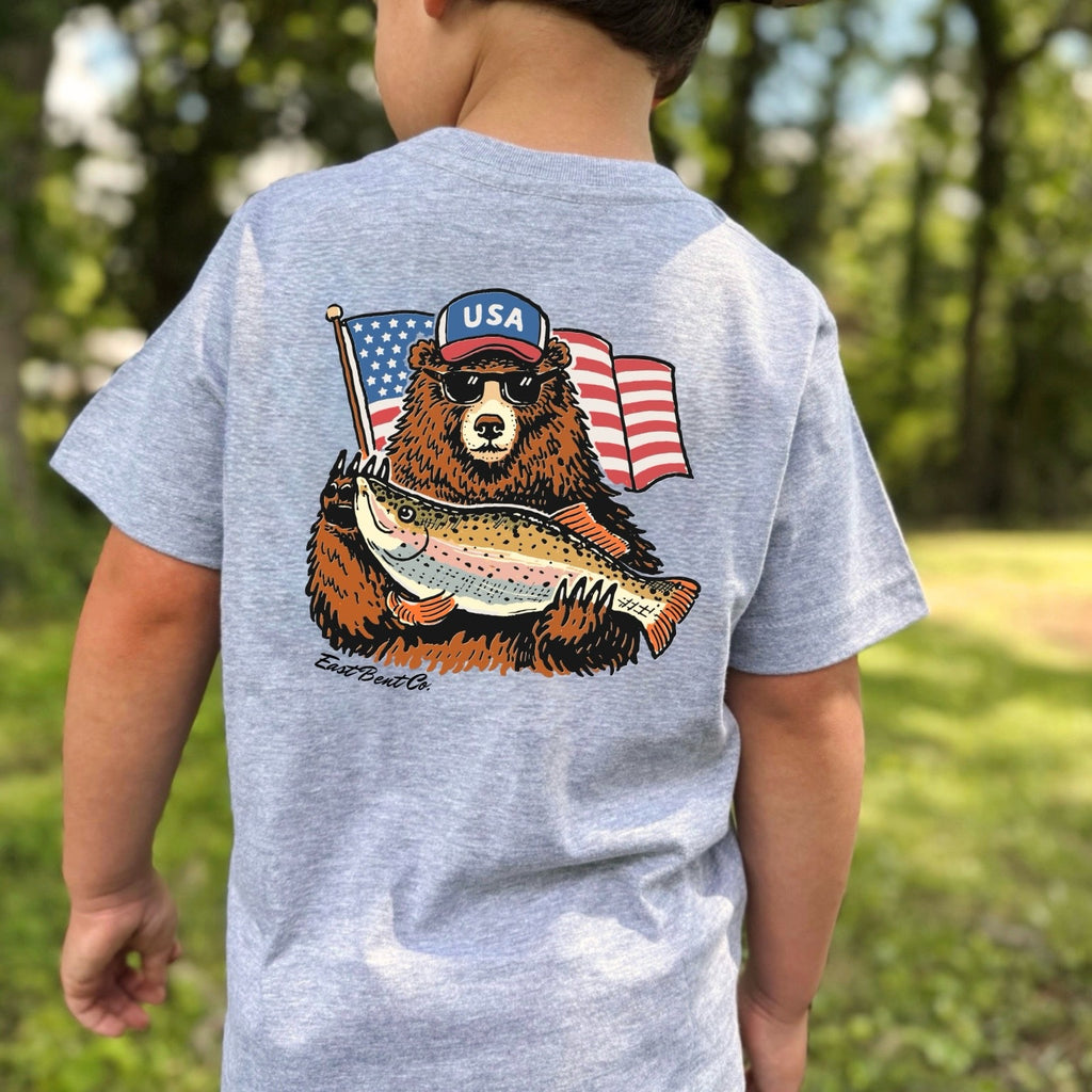 Trout Fishin’ Bear Short Sleeve Shirt