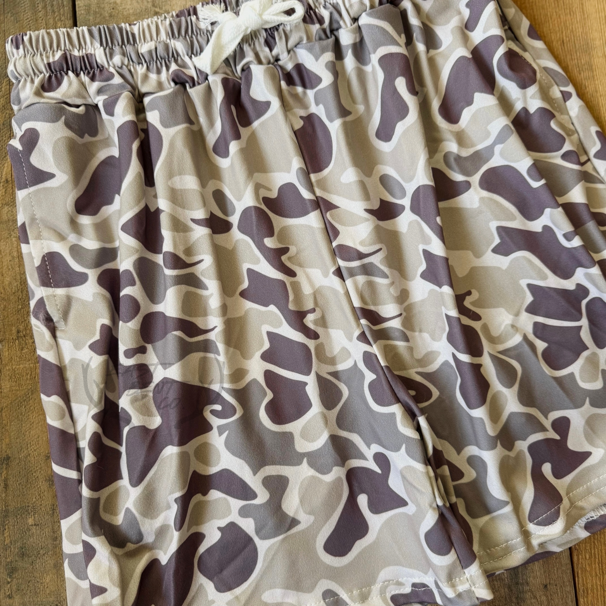 Sage Camo Kids Chillax Shorts