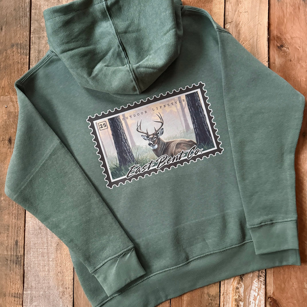 East Bent Co. Deer Stamp Kids Hoodie